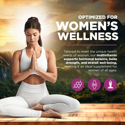 Built By Nature Vitamins for Women – Complete Daily Multivitamin with Iron & Calcium