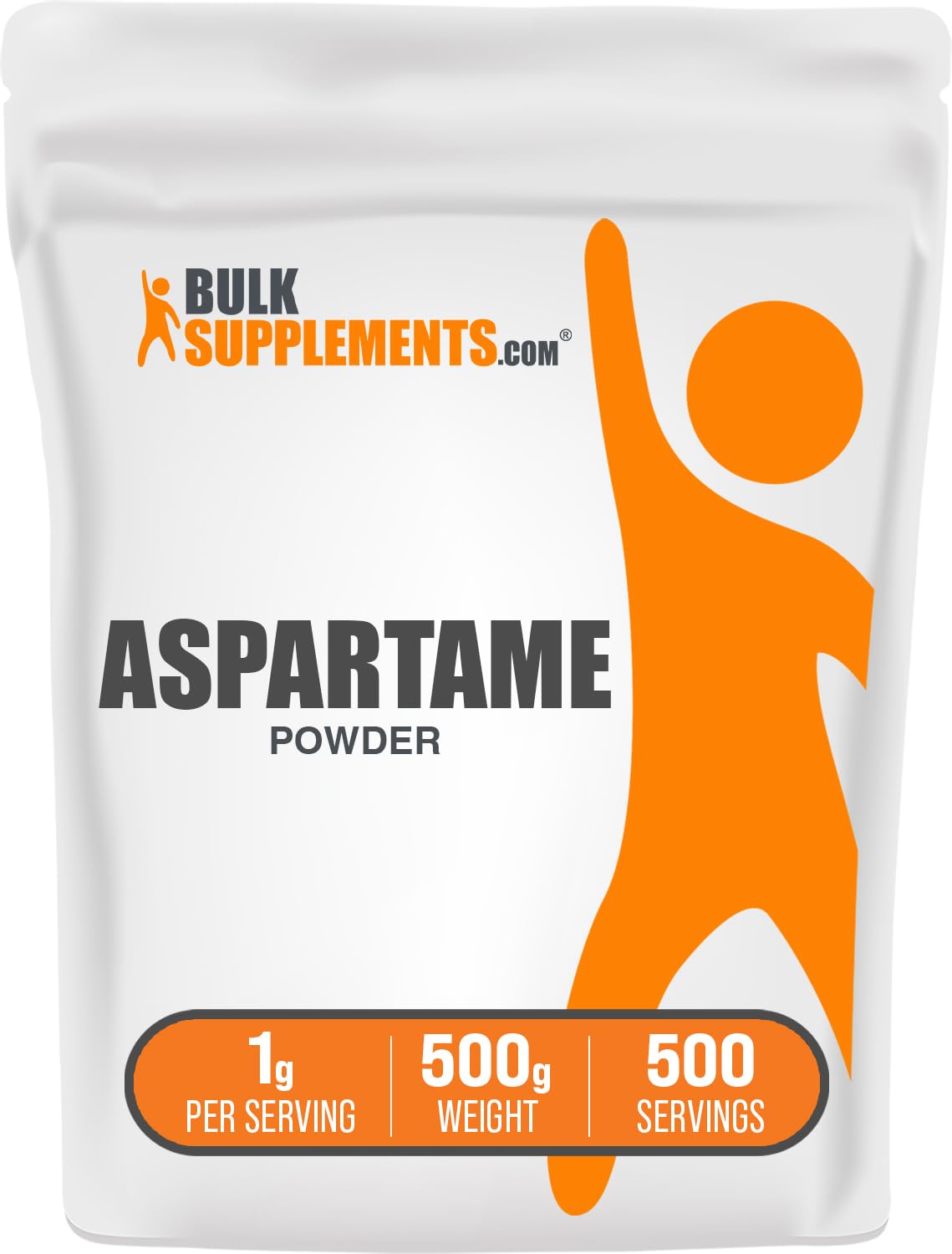 BulkSupplements.com Aspartame Powder - Sugar Substitute, Gluten Free, 500g, 1g Serving