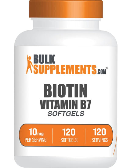 Biotin 10000mcg Softgels – Vitamin B7 for Hair, Skin & Nails | Gluten Free