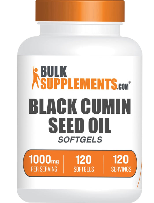 BulkSupplements Black Cumin Seed Oil Softgels 1000mg – 120 Count (Gluten Free) BritishVita | Premium UK Vitamins & Wellness Supplements
