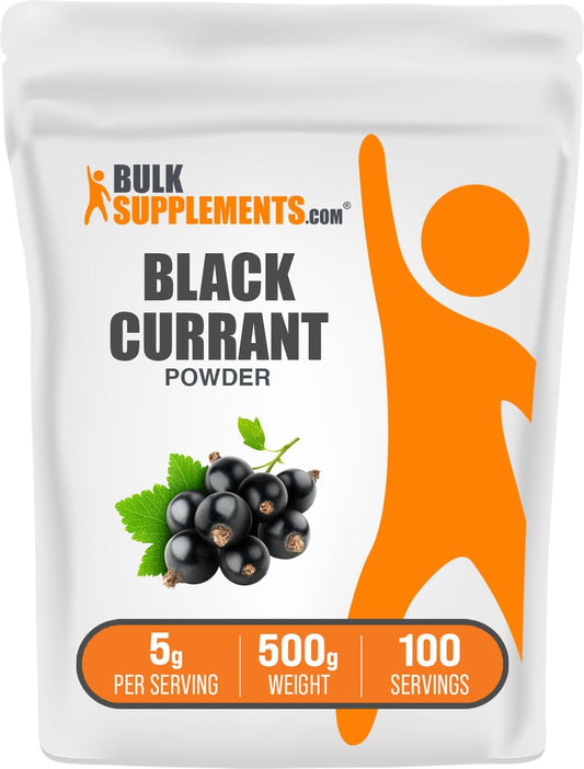 BulkSupplements Blackcurrant Powder – Gluten Free, Air Dried, 500g (1.1 lbs), 5g Serving BritishVita | Premium UK Vitamins & Wellness Supplements