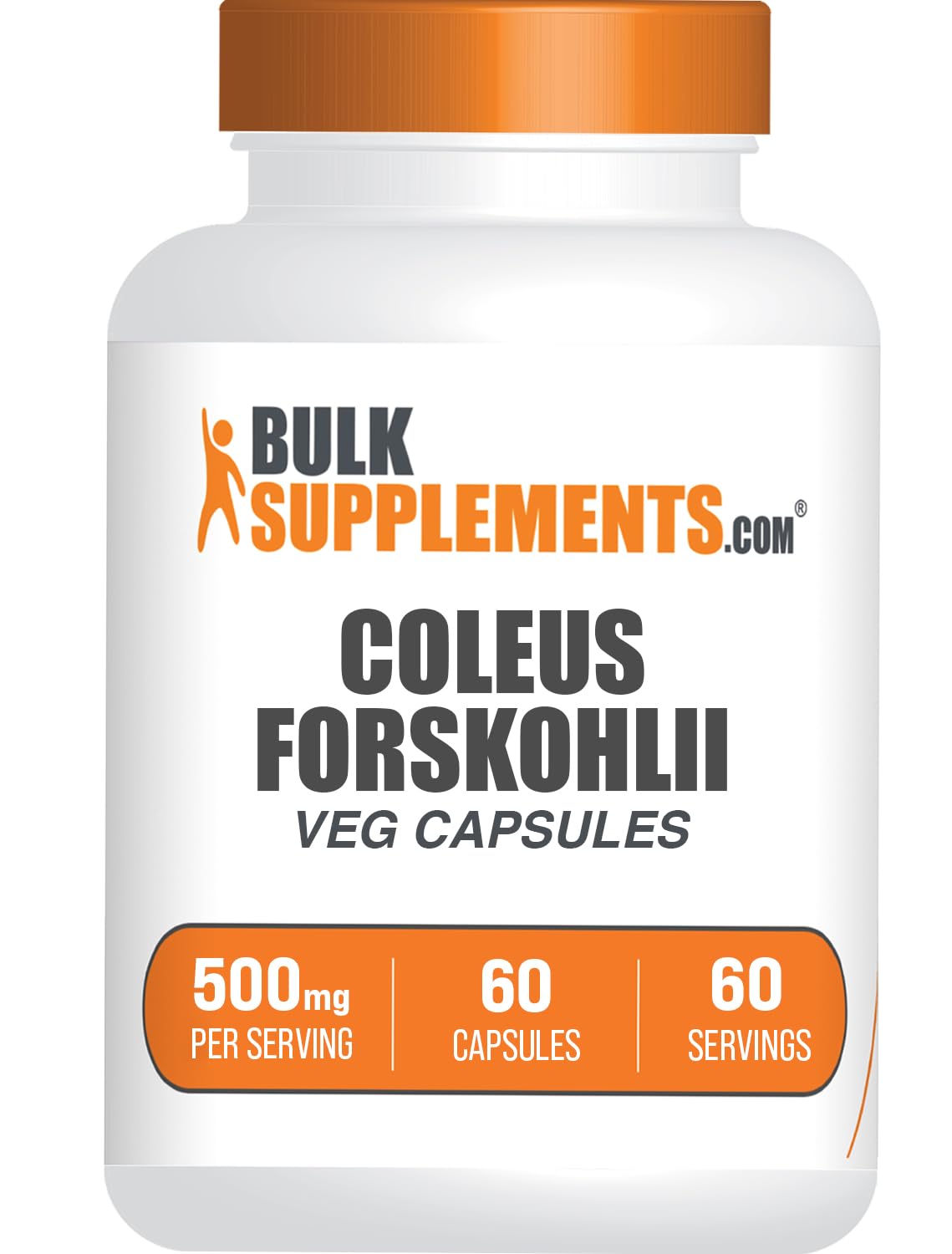 Bulk Supplements Coleus Forskohlii Extract Capsules – Forskolin, 60-Count, Gluten Free
