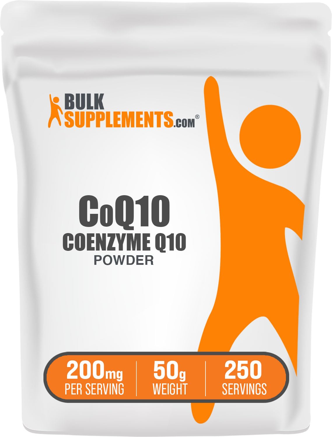Coenzyme Q10 Powder 200mg - Gluten Free, 50g | BulkSupplements