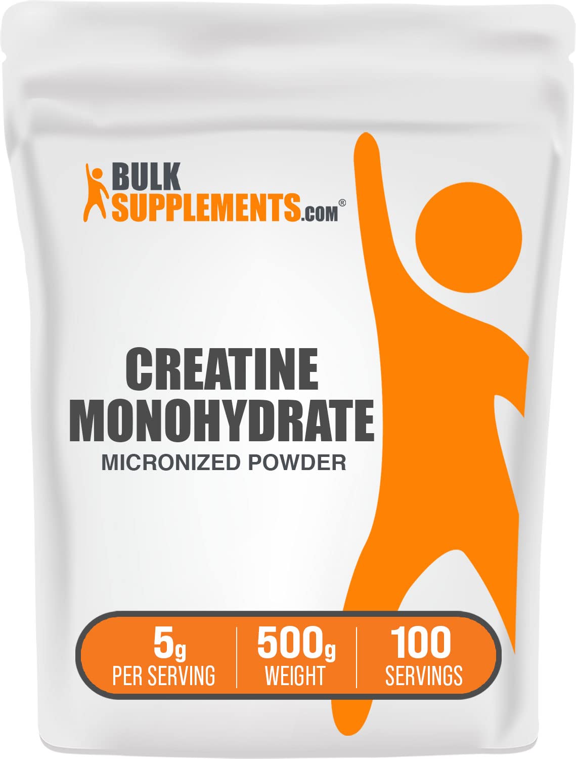 BulkSupplements Creatine Monohydrate Powder – Micronized, Unflavored, 500g