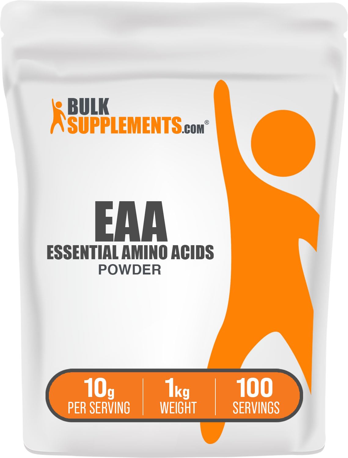 BulkSupplements Essential Amino Acids Powder – Unflavored, Gluten-Free EAA, 10 g Serving, 1 kg (Pack of 1)