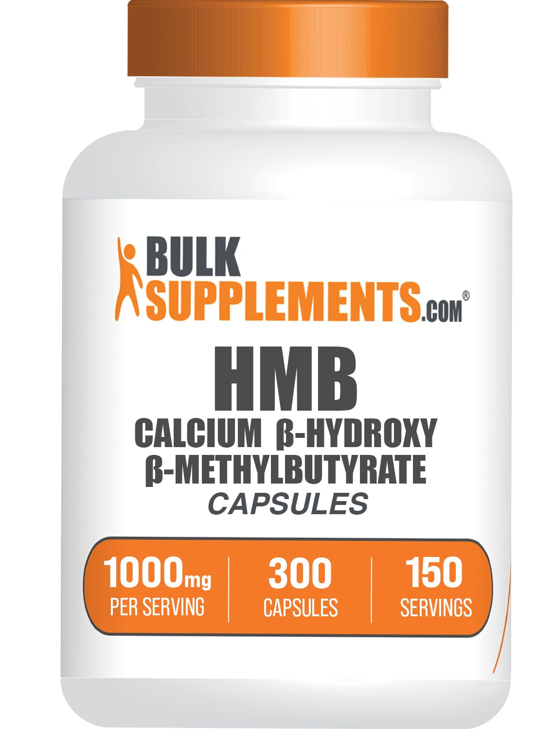 BulkSupplements HMB Capsules - Calcium HMB 1000mg, Gluten Free, 300 ct