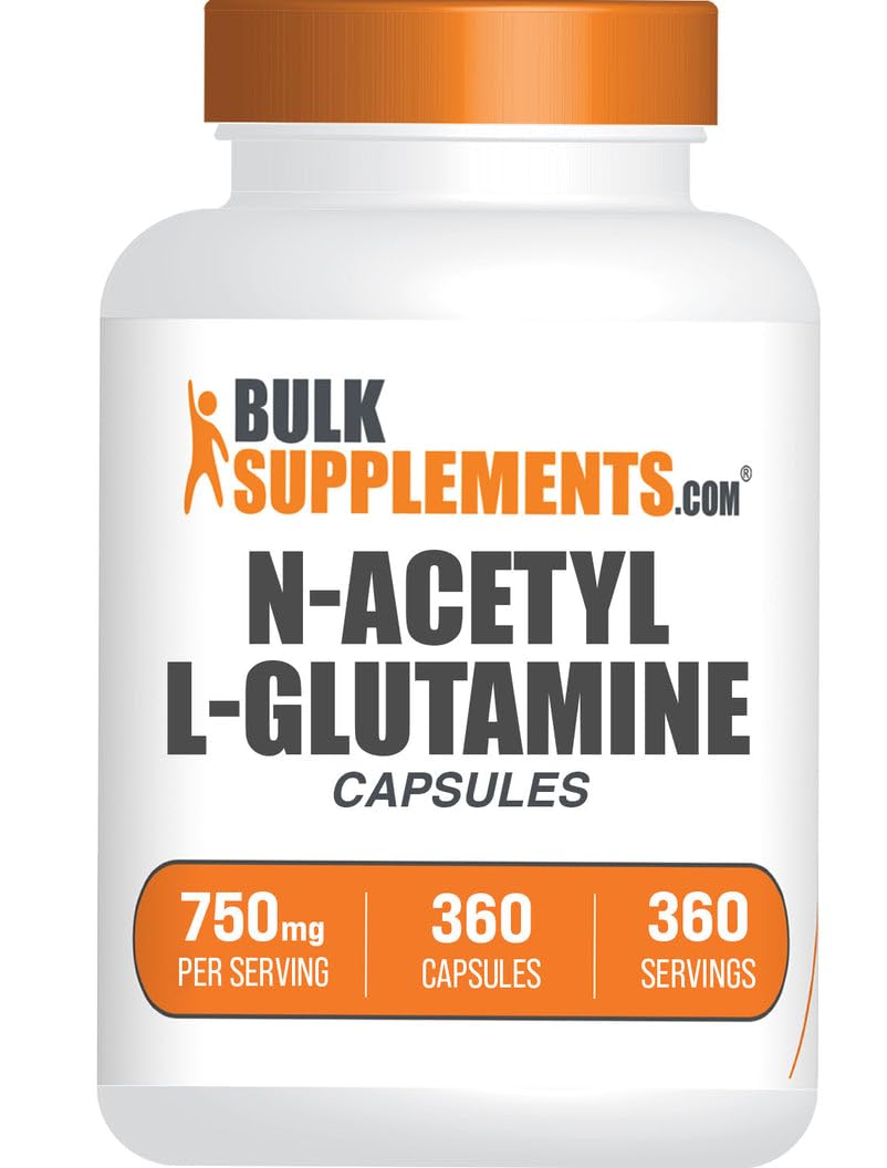N-Acetyl L-Glutamine Capsules 750mg – Gluten Free (360 ct) | BulkSupplements