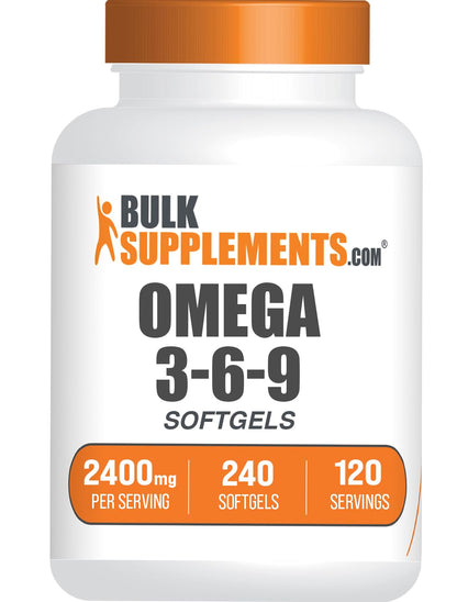Omega 3-6-9 Softgels – Triple Omega from Flaxseed, Evening Primrose & Fish Oil | BulkSupplements.com | 240 Count