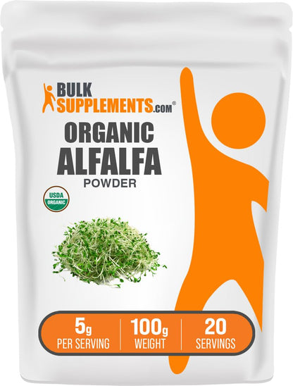 Organic Alfalfa Grass Powder | Alfalfa Supplement - Vegan & Gluten Free