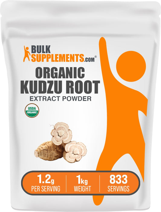 BulkSupplements.com Organic Kudzu Root Extract Powder – Kudzu Root Herbal Supplement, Gluten Free, 1kg (Pack of 1) BritishVita | Premium UK Vitamins & Wellness Supplements
