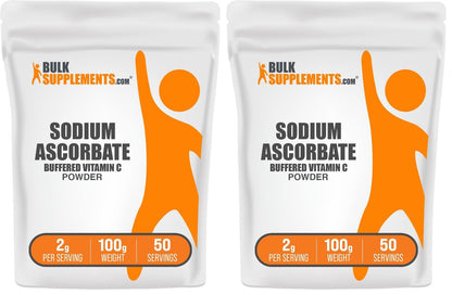 BulkSupplements Sodium Ascorbate Powder – Immune Support, Buffered Vitamin C, Gluten Free