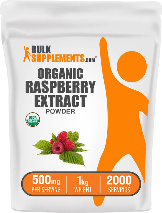 BulkSupplements Organic Raspberry Extract Powder – 1kg, Gluten Free BritishVita | Premium UK Vitamins & Wellness Supplements