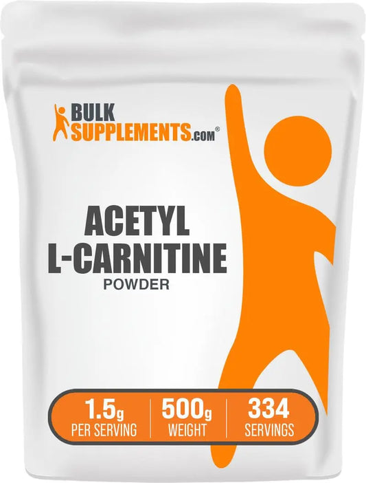 BulkSupplements Acetyl L-Carnitine Powder (ALCAR HCl) – 1.5 g Serving, 500 g, Gluten Free BritishVita | Premium UK Vitamins & Wellness Supplements