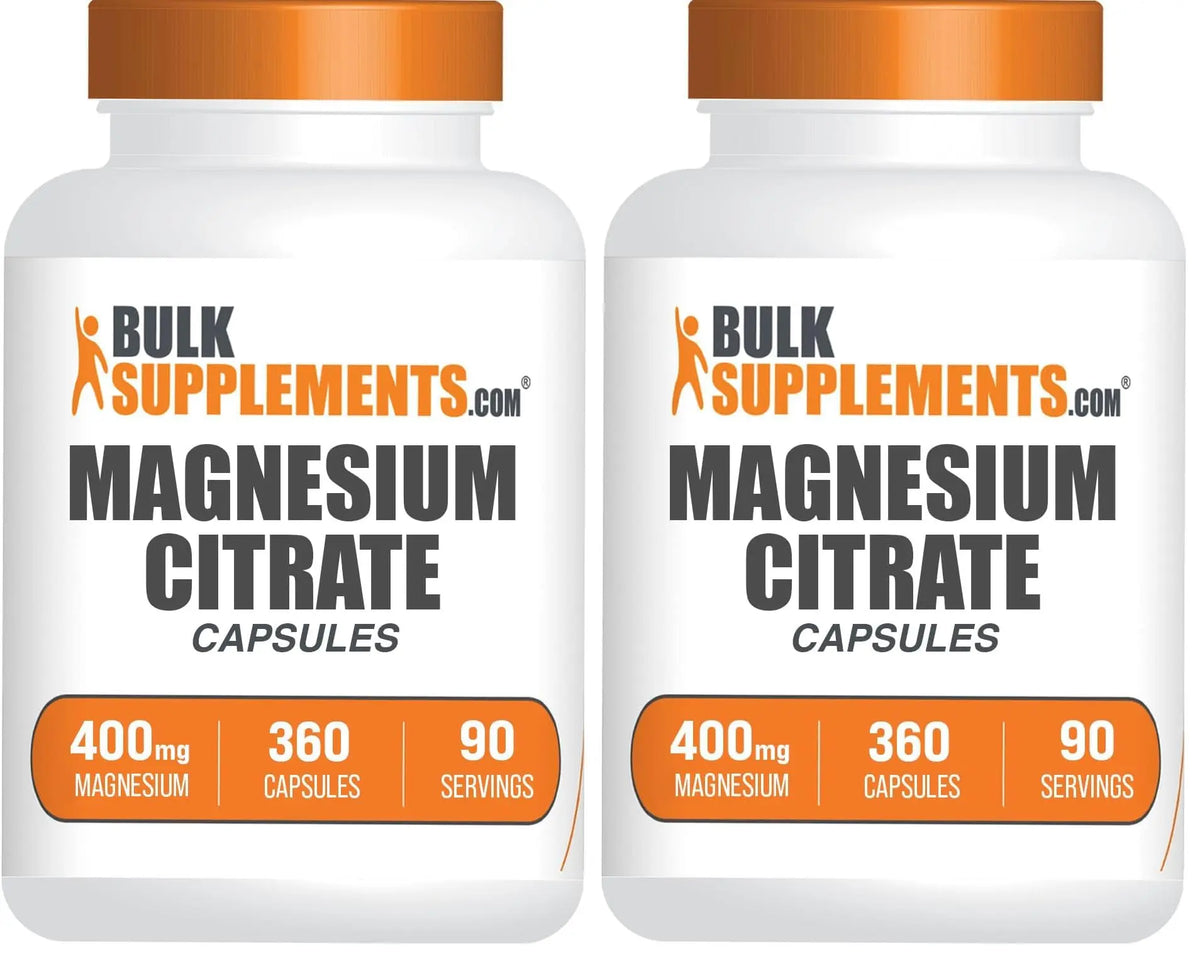BulkSupplements Magnesium Citrate Capsules 400mg — Gluten Free, 4 Capsules per Serving, 360 Count (Pack of 2) BritishVita | Premium UK Vitamins & Wellness Supplements