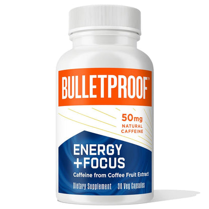 Bulletproof Energy and Focus Capsules – 30 Count | Natural Caffeine for Memory and Clarity