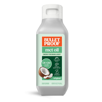 Bulletproof MCT Oil with C8 & C10 – 16 Ounces, Keto Fuel for Brain & Body | Add to Coffee & Smoothies