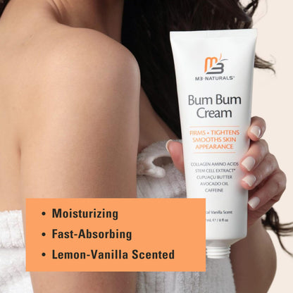 Bum Bum Cream Lemon Vanilla – 2-in-1 Cellulite & Firm Skin Lotion, 8 oz