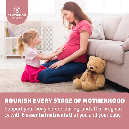 Centurion Labs Bump Mini Prenatal Vitamins - 90 Caps | Pregnancy Support