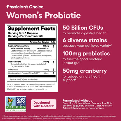Physician's CHOICE Feminine Power Duo Bundle: Vaginal Probiotic & Womens Probiotic