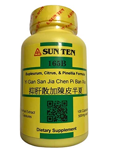 Bupleurum, Citrus & Pinellia Formula Capsules – Yi Gan San Jia Chen Pi Ban Xia 100 Count 165B