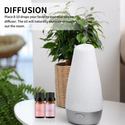 BURIBURI Lotus & Peony Essential Oils Gift Set 2-Pack – 100% Pure | Diffuser, Soap Making