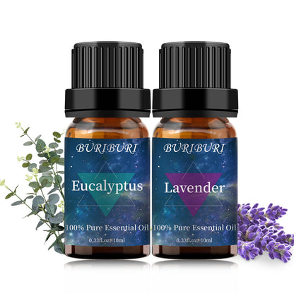 BURIBURI Eucalyptus & Lavender Essential Oil Set 2 Pack – 100% Pure