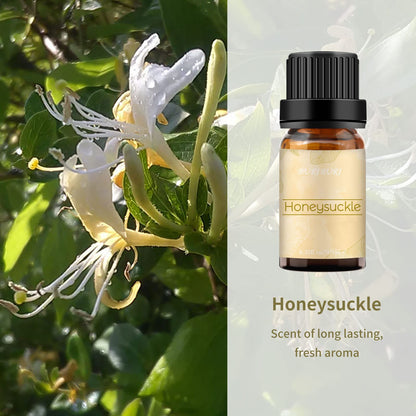BURIBURI Honeysuckle & Jasmine Essential Oil Set – 2 Pack, 100% Pure Diffuser Oils