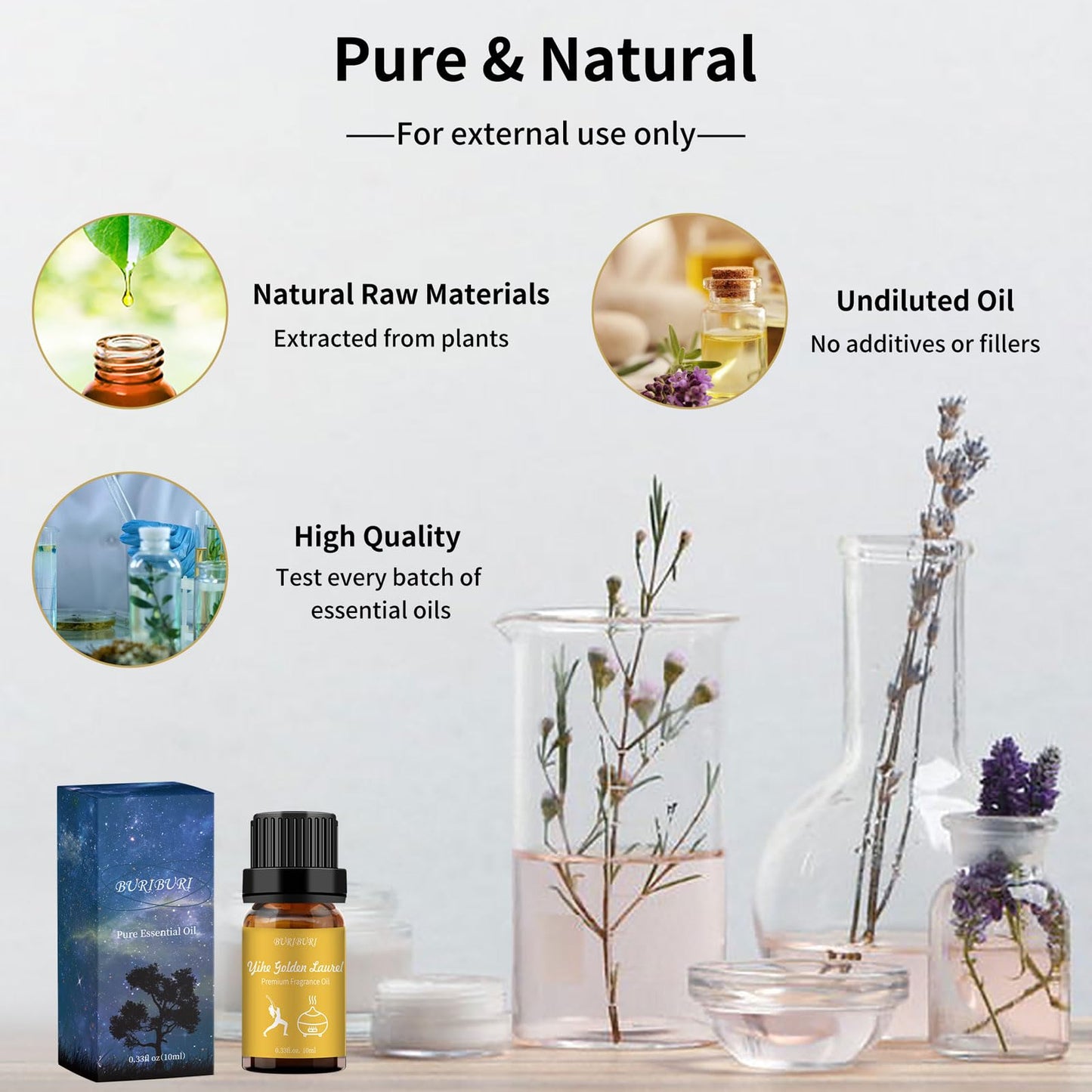 BURIBURI Hotel Scent Essential Oil – Yihe Golden Laurel | Luxury Hotel Fragrance & Diffuser Oil