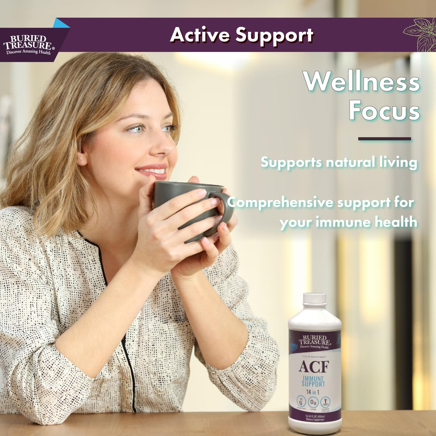Buried Treasure ACF Immune Support - Vitamin C, Elderberry & Zinc