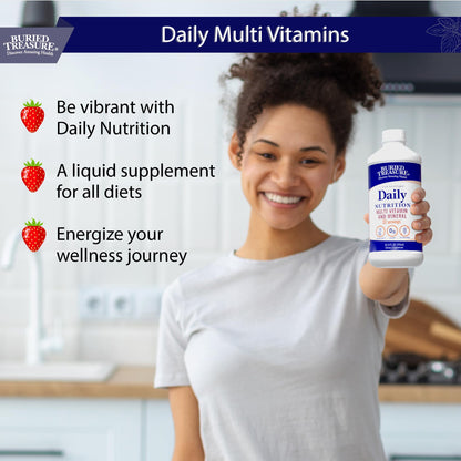 Buried Treasure Daily Nutrition Liquid Multivitamin with Trace Minerals & Superfoods - 32 Servings