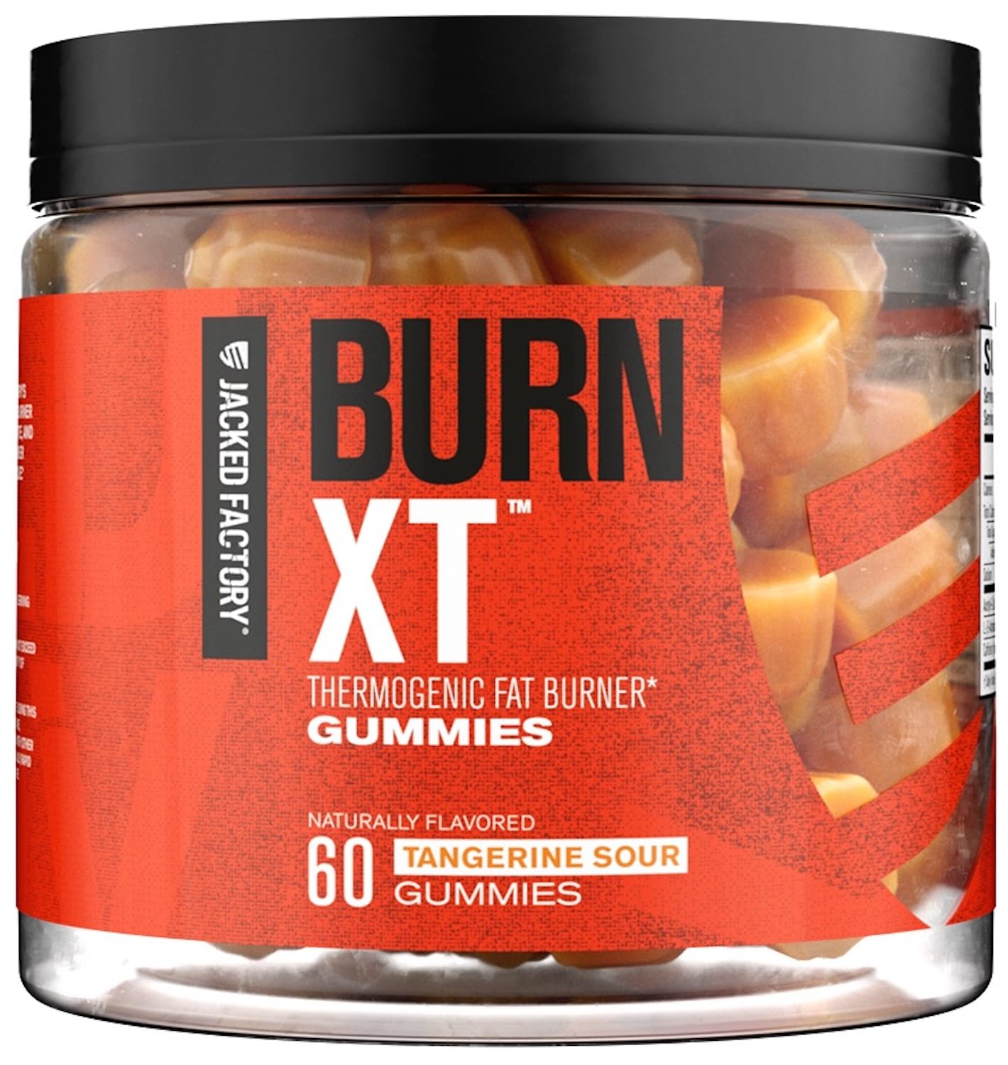 Burn-XT Gummies by Jacked Factory – Thermogenic Fat Burner & Appetite Suppressant (60 Gummies, Tangerine Sour)