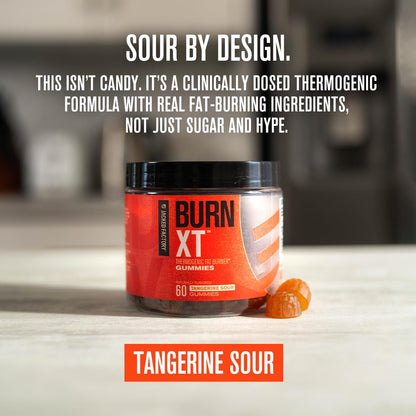 Burn-XT Gummies by Jacked Factory – Thermogenic Fat Burner & Appetite Suppressant (60 Gummies, Tangerine Sour)
