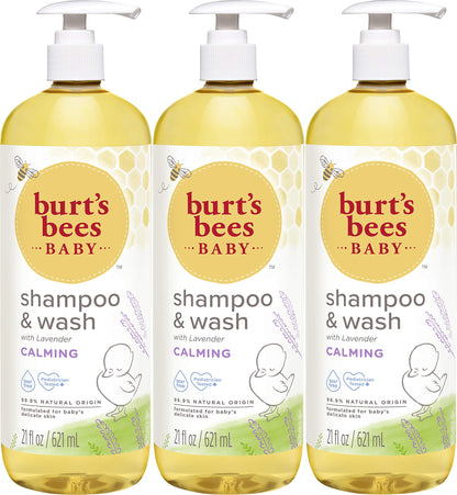 Burt's Bees Baby Shampoo & Wash Calming – 21 Ounces (Pack of 3)