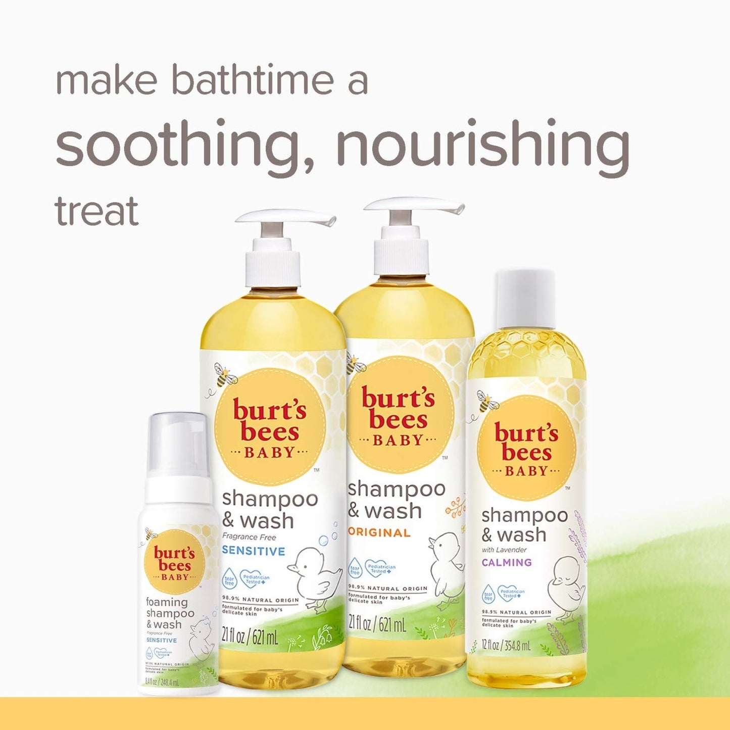 Burt's Bees Baby Shampoo & Wash Calming – 21 Ounces (Pack of 3)