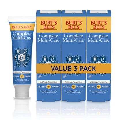 Burt's Bees Complete Multi-Care Toothpaste 4.7 oz – Pack of 3