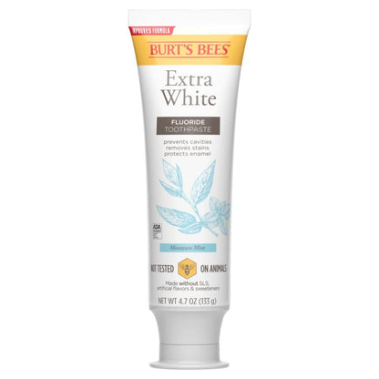Burt's Bees Toothpaste with Fluoride – Extra White Zen Peppermint 4.7 oz (14) | ADA Accepted