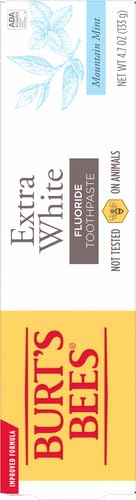 Burt's Bees Toothpaste with Fluoride – Extra White Zen Peppermint 4.7 oz (14) | ADA Accepted