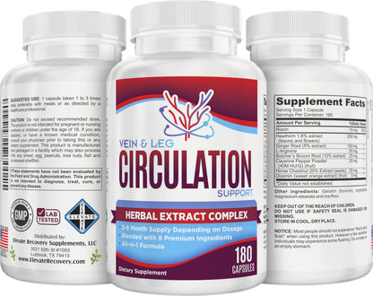 2-Month Vein & Leg Circulation Supplement | 180 Capsules