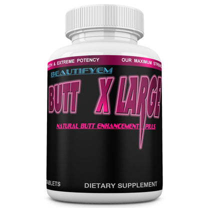 Butt X-Large Butt Enlargement & Booty Enhancement – Natural Glutes Pills (1 Month)