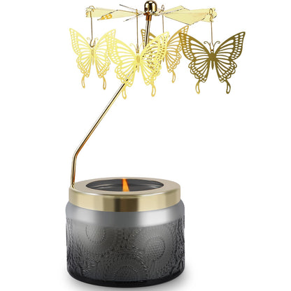 Butterfly Rotatable Candles for Women – Vanilla Cream Scent, Gray