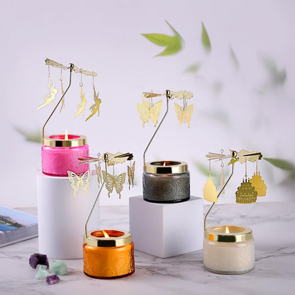 Butterfly Rotatable Candles for Women – Vanilla Cream Scent, Gray