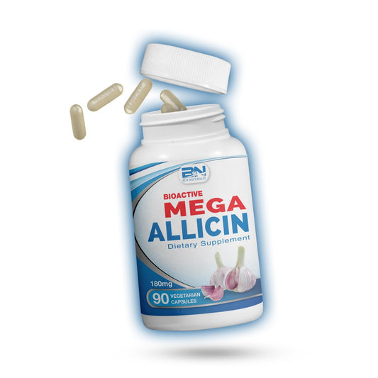 BuyNaturally Potent Allicin Odor-Controlled Garlic Supplement | Mega Allicin 180,000 mcg Veggie Capsules (90 Count) BritishVita | Premium UK Vitamins & Wellness Supplements