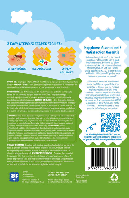 BUZZPATCH NATPAT Magic Patch Itch Relief Stickers — Insect Bite Patches (32 Count)