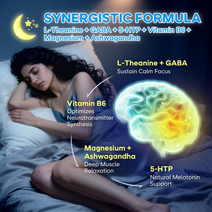 BVIVLOO L-Theanine Gummies 400 mg – Calm & Sleep (Vegan Raspberry, 60 Count)