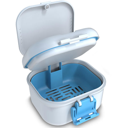 BVN Leakproof Denture Cup - Travel Storage Case with Filter