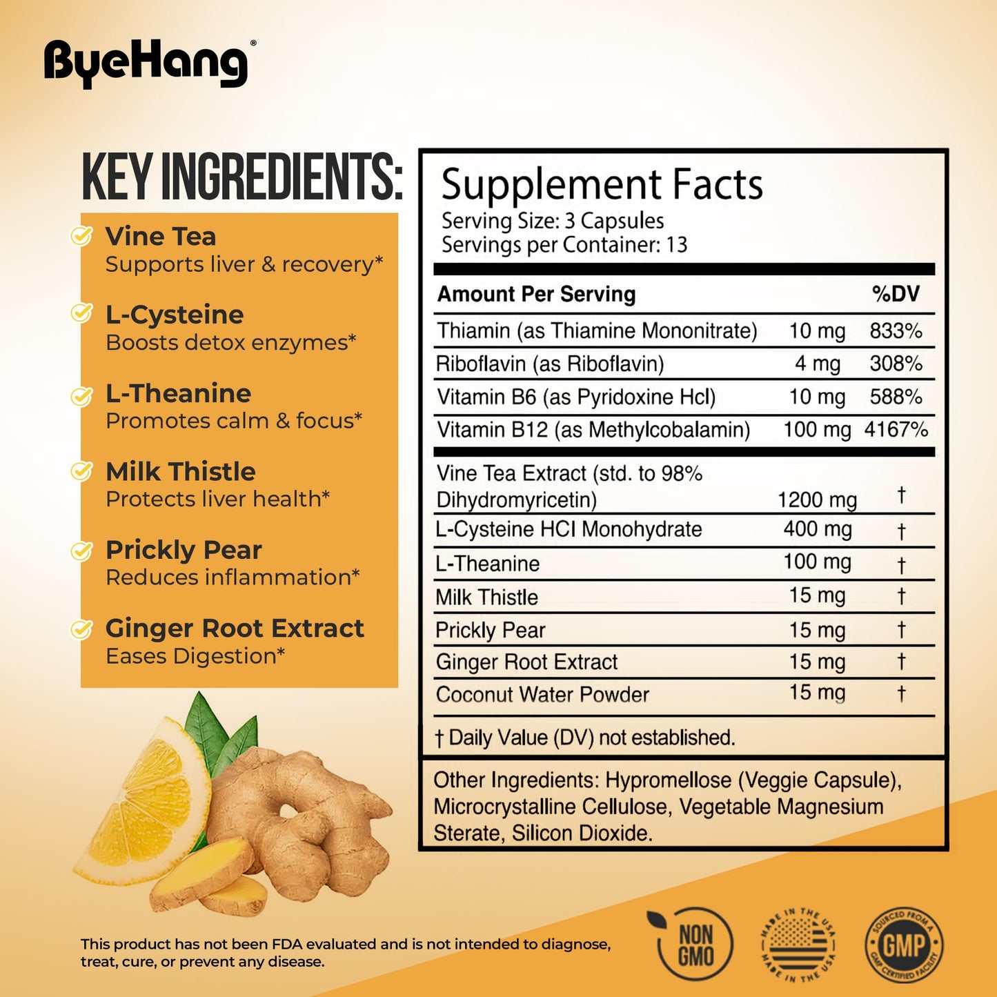 ByeHang DHM 1200mg Post-Celebration Wellness – Pharmacist Formulated