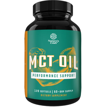 C8 MCT Oil Softgels - Medium Chain Triglycerids MCT Coconut Oil Supplement with Caprylic/Capric Triglycerides for Body Sculpting, Enhanced Energy & Stamina - Keto Supplements for Weight Loss - 120 Ct