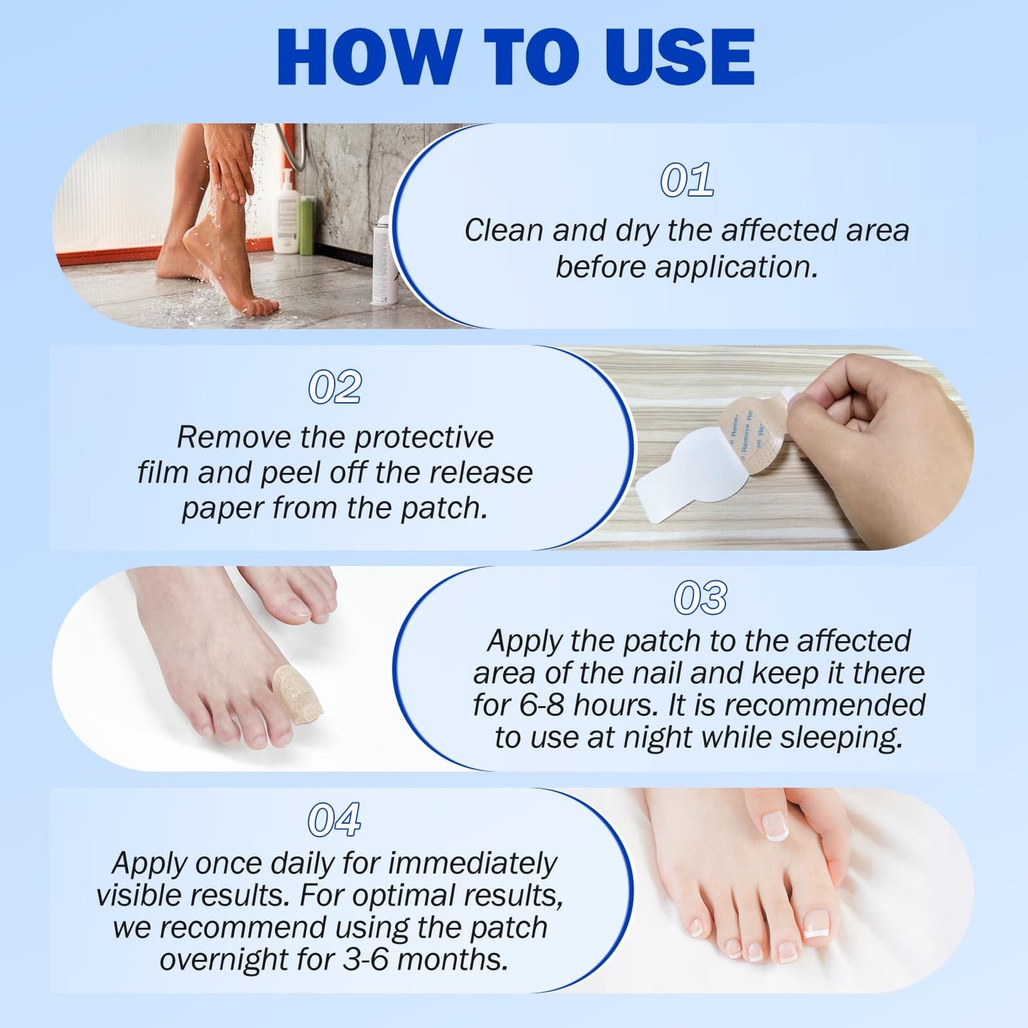 Cacukn Toenail Treatment Extra Strength Patches – Overnight Renewal (21 Pcs)