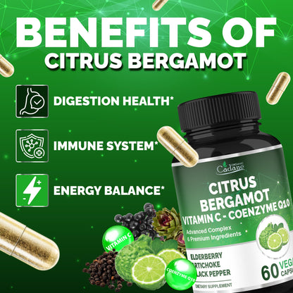 Cadane Citrus Bergamot Supplement – Heart Health & Wellness (Vitamin C, CoQ10)