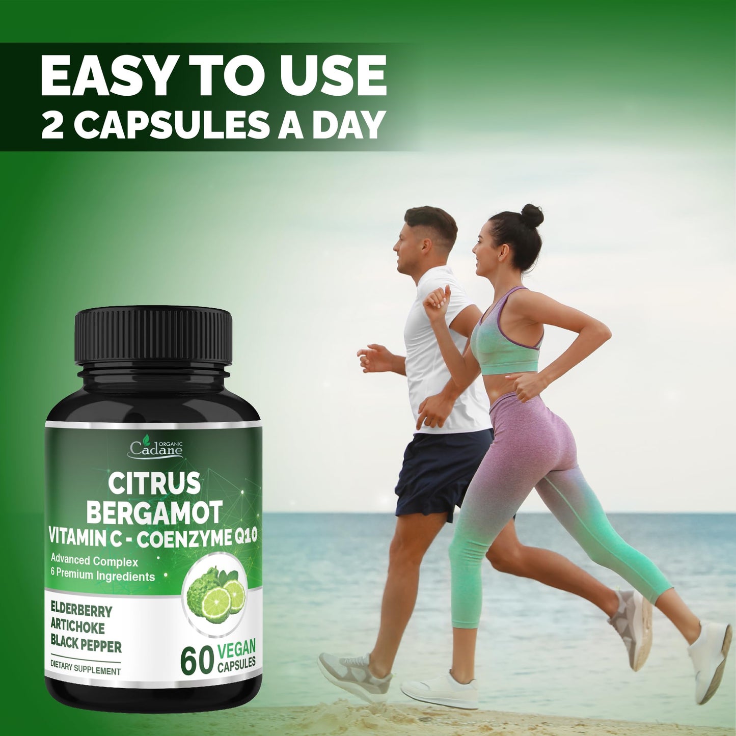 Cadane Citrus Bergamot Supplement – Heart Health & Wellness (Vitamin C, CoQ10)